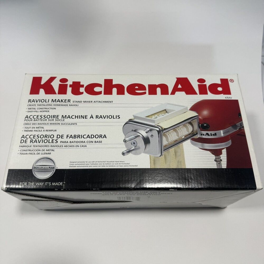 KitchenAid Ravioli Maker Stand Mixer Attachment KRAV New Open Box